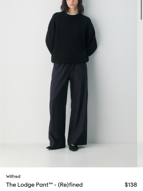 Wilfred Pants - Wilfred Black Wide-Leg Lodge Pant